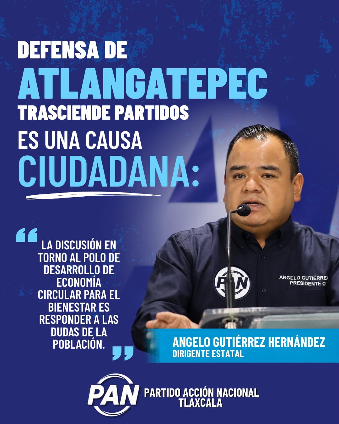 Defensa de Atlangatepec trasciende partidos; es una causa ciudadana, sostiene Ángelo Gutiérrez